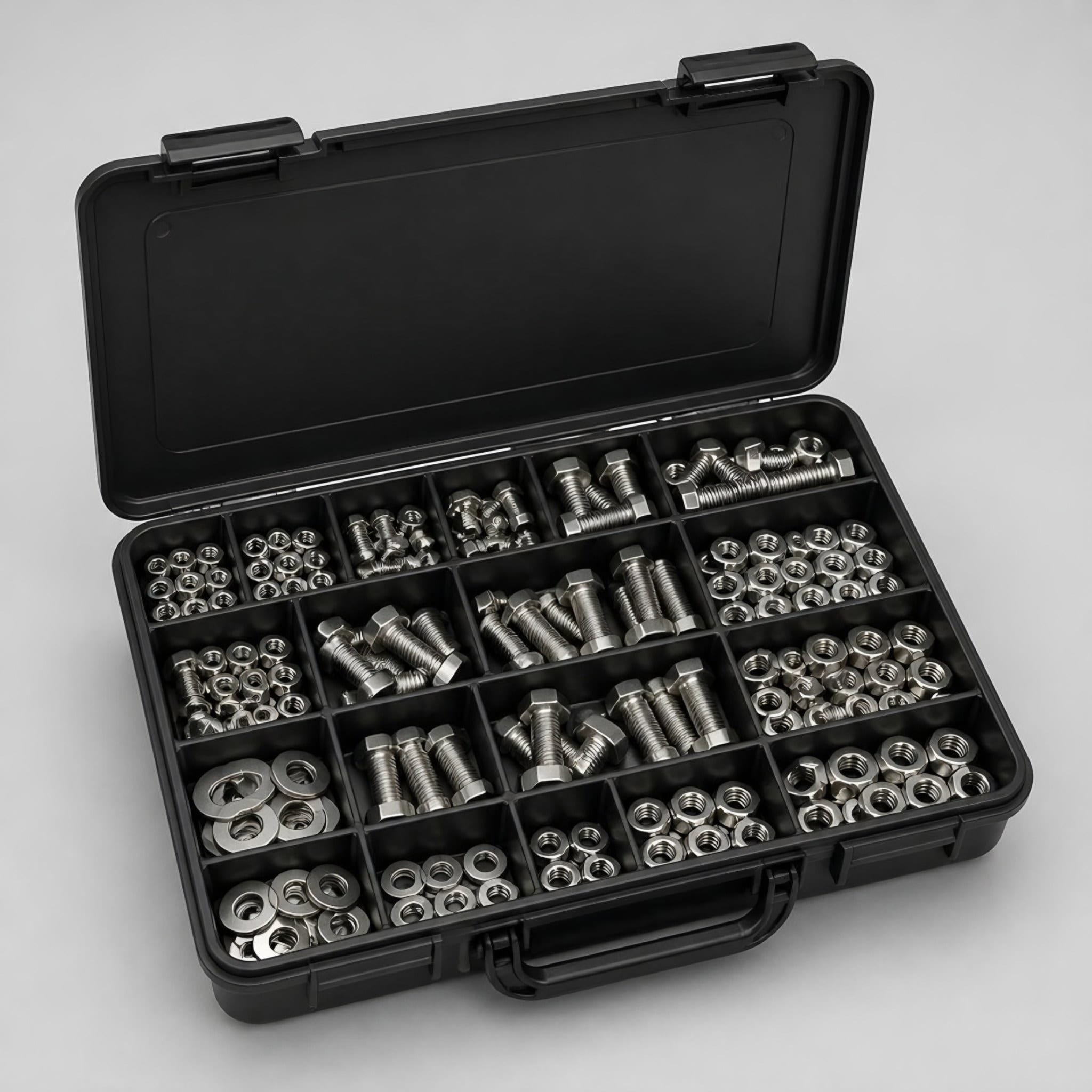 Stainless fastener assortment, 1 200 pieces