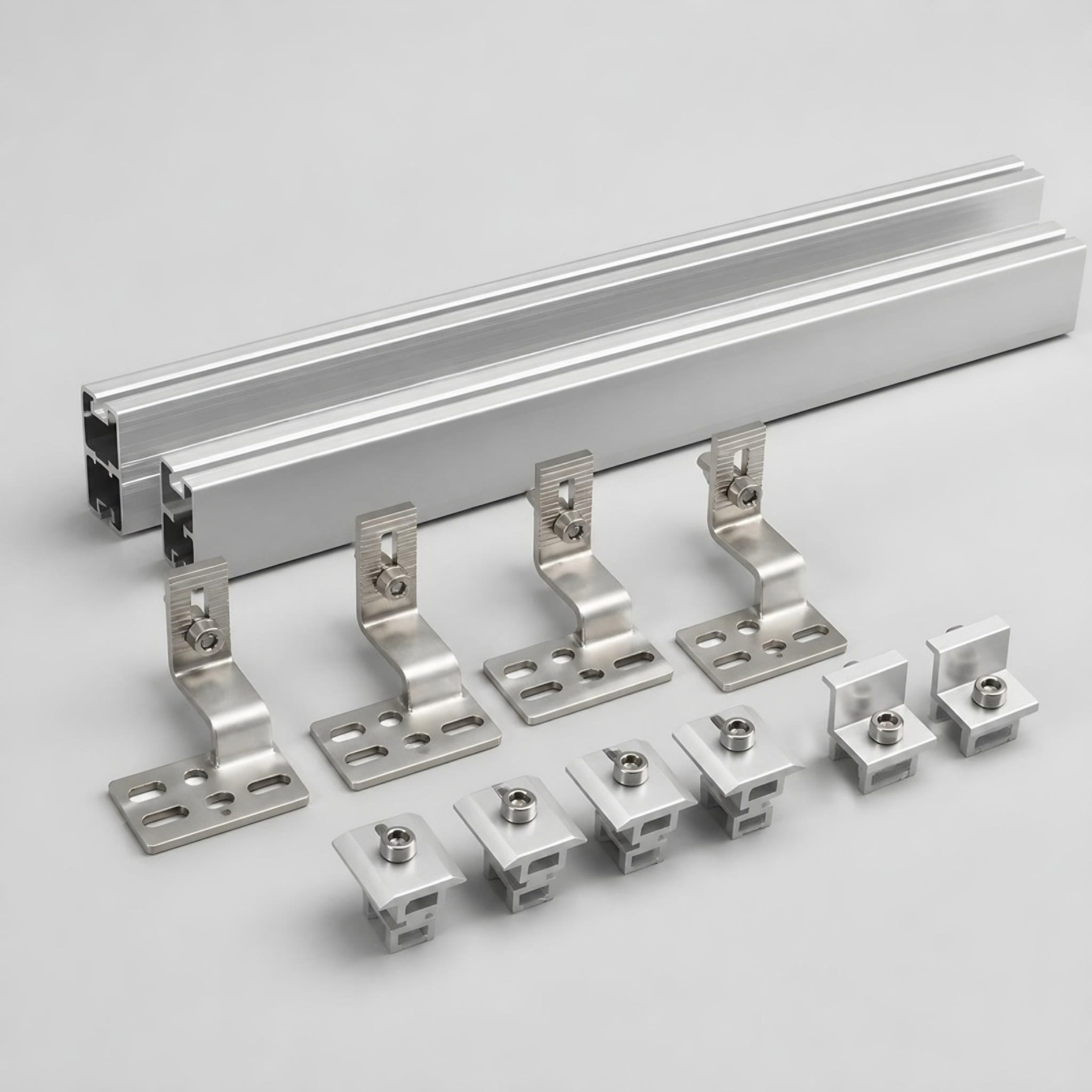 Solar roof mounting kit, 4 panels